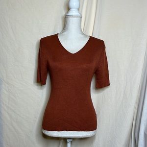 Burnt Orange Blouse, NWOT, Large